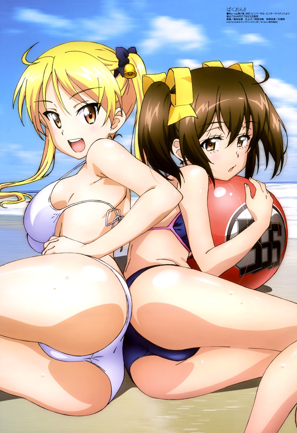 ass bakuon!! bikini fukuchi_tomoki nakano_chisame suzunoki_rin swimsuits underboob