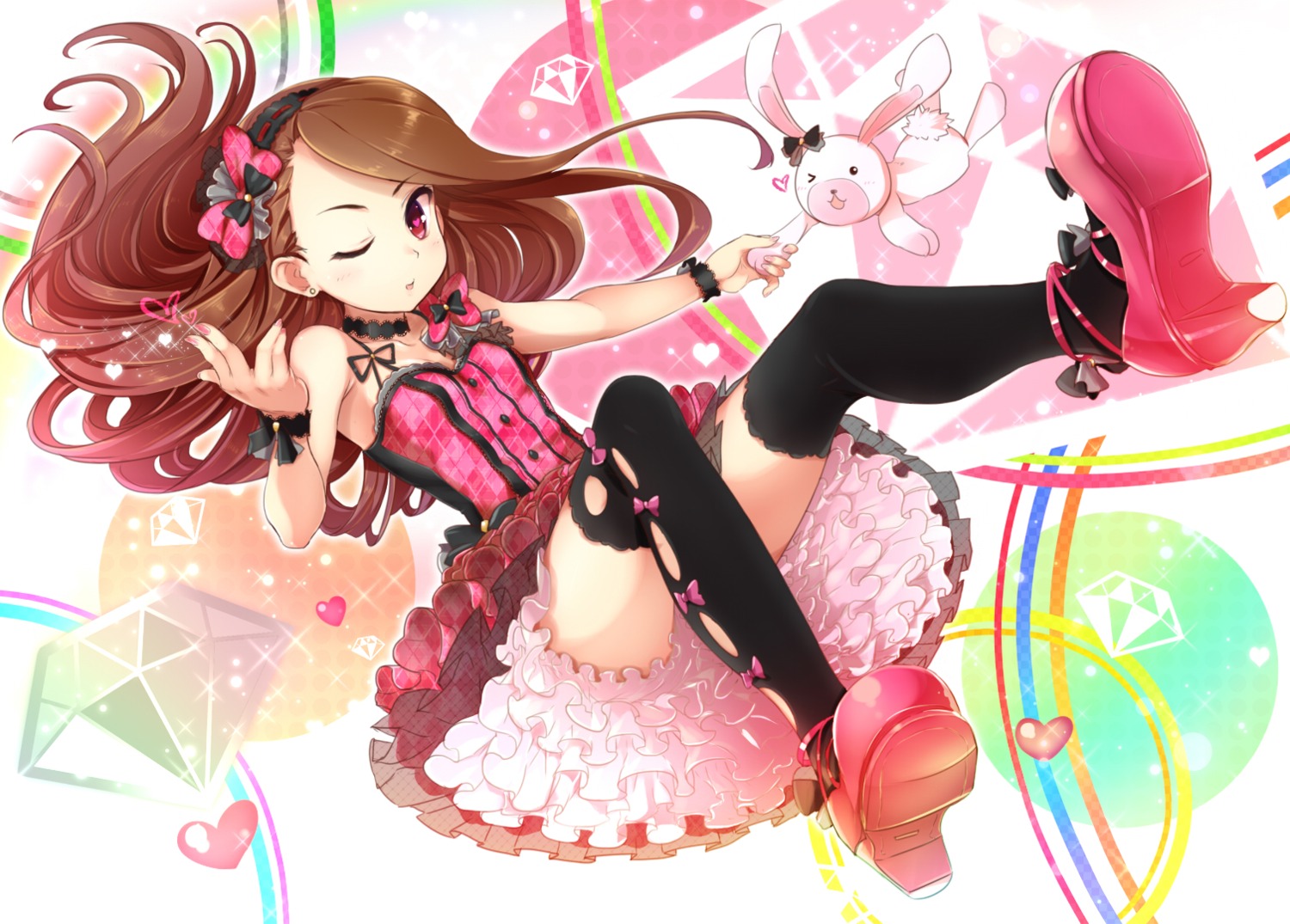 dress minase_iori minazuki_randoseru the_idolm@ster thighhighs