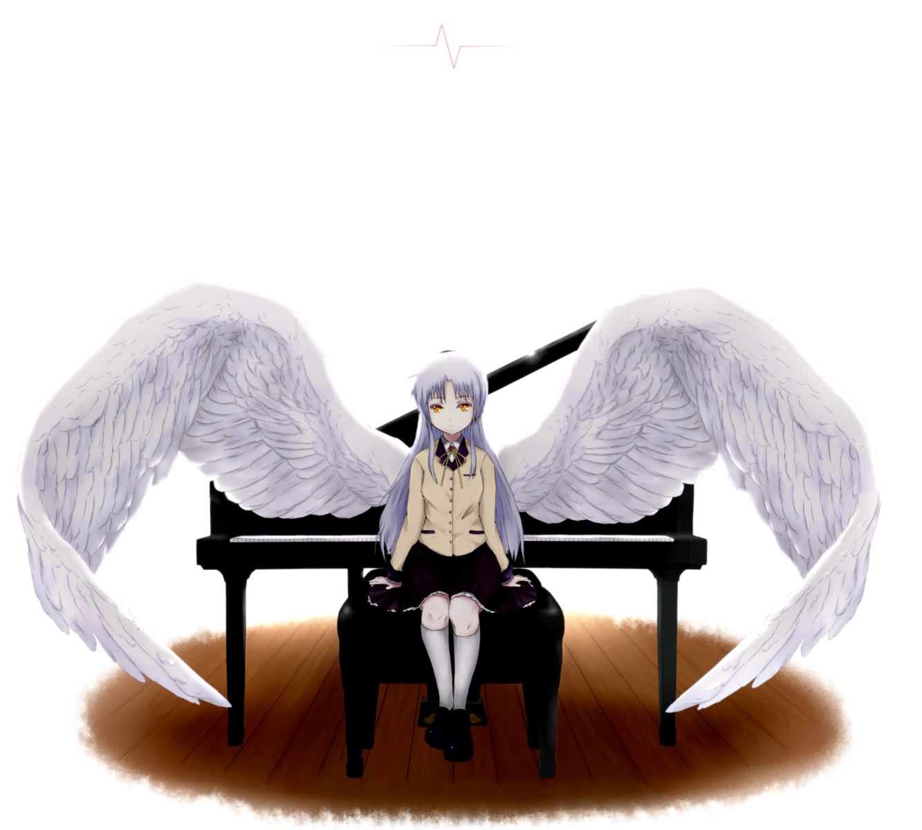 angel_beats! seifuku tenshi tomi wings