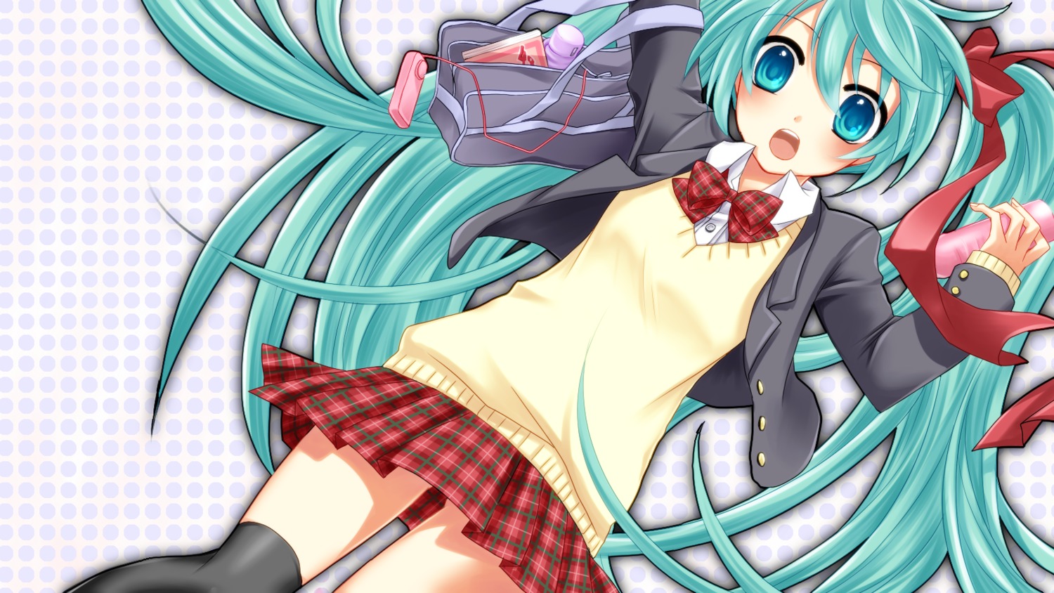 hatsune_miku seifuku thighhighs vocaloid wallpaper yayoi