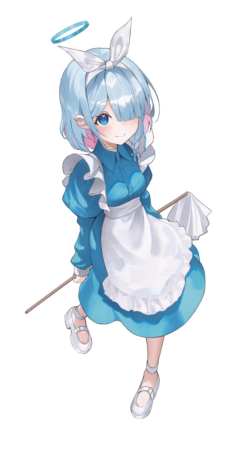 arona_(blue_archive) blue_archive halo kerno maid