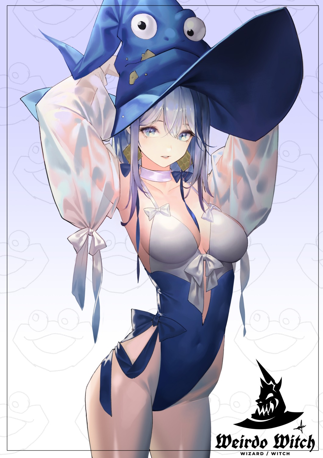 daeho_cha leotard no_bra see_through witch