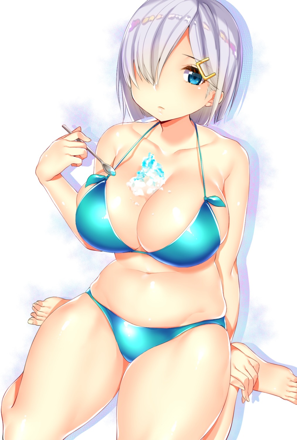 bikini buta_tamako cleavage hamakaze_(kancolle) kantai_collection swimsuits