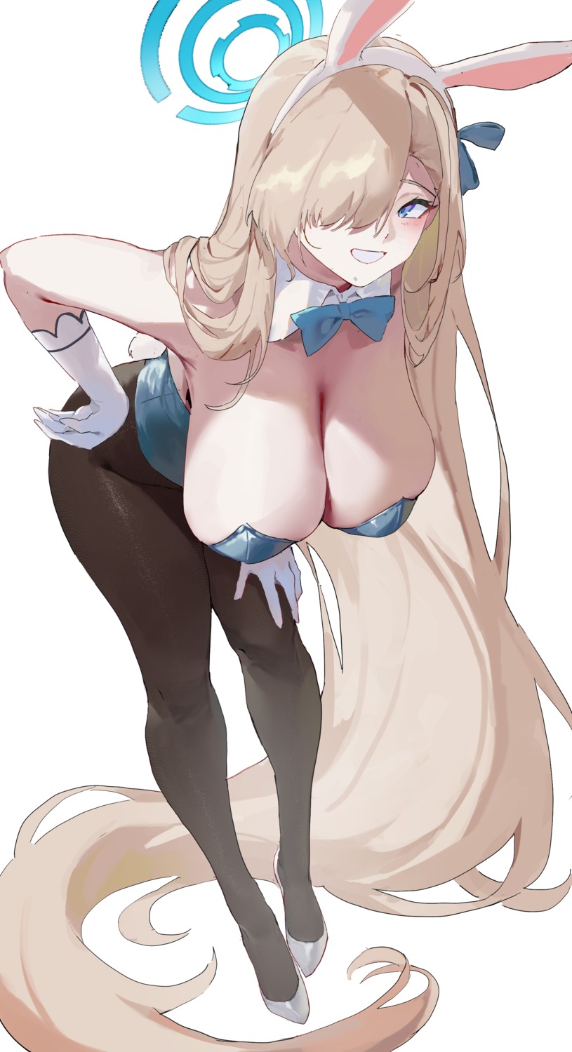 05ghxsu animal_ears blue_archive bunny_ears bunny_girl halo ichinose_asuna no_bra pantyhose tail