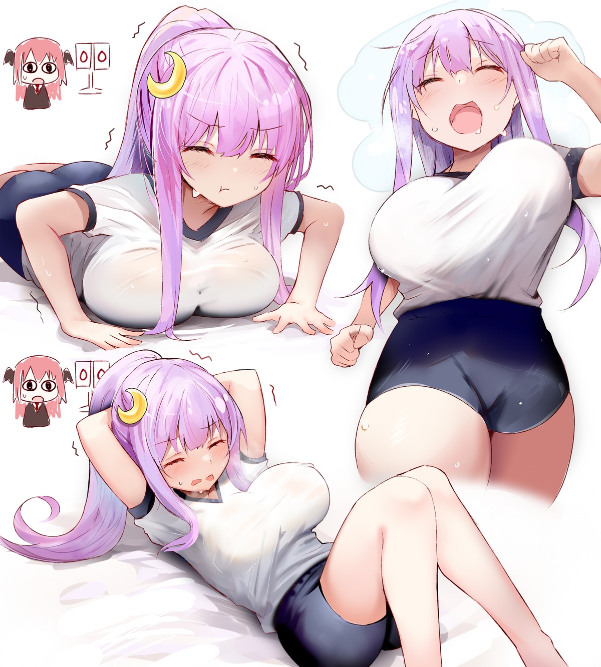 buruma efe gym_uniform patchouli_knowledge see_through touhou