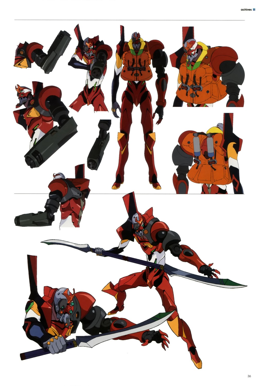 gun mecha neon_genesis_evangelion sword