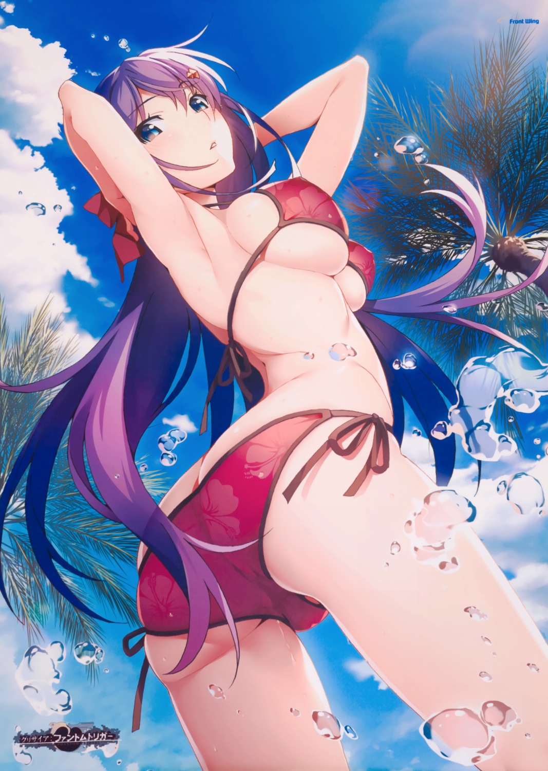 ass bikini erect_nipples front_wing fukami_rena grisaia_phantom_trigger swimsuits underboob watanabe_akio