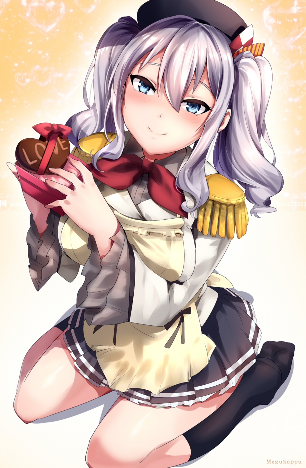 kantai_collection kashima_(kancolle) umakatsuhai uniform valentine