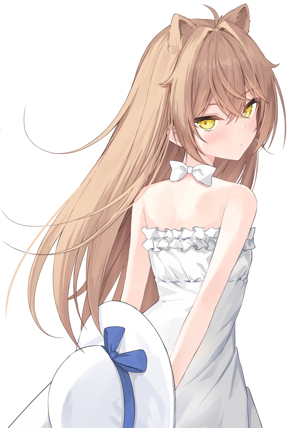 animal_ears dress indie_virtual_youtuber lisu nekomimi rurudo_lion summer_dress