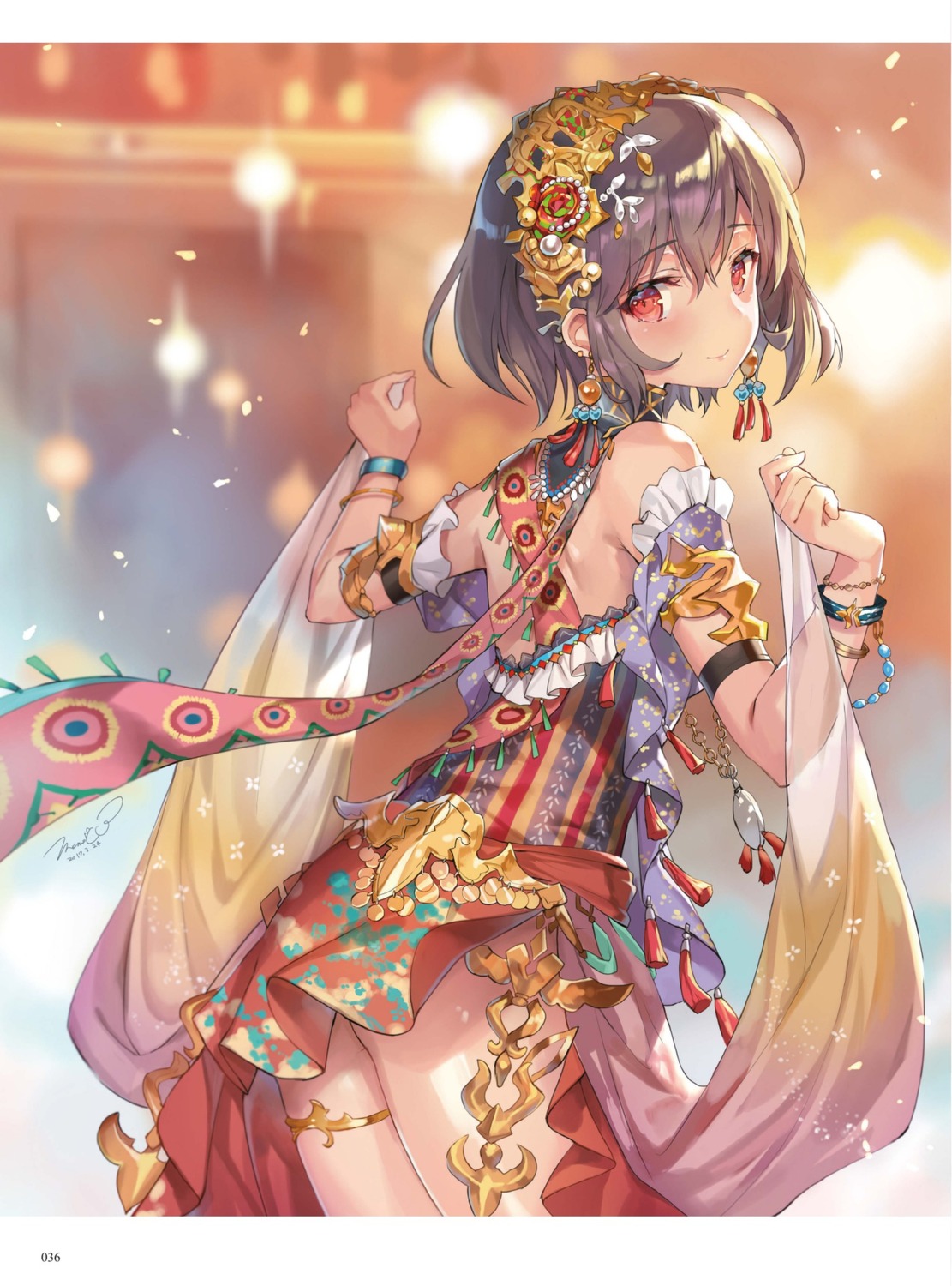 asian_clothes garter momoko_(momopoco) no_bra see_through skirt_lift