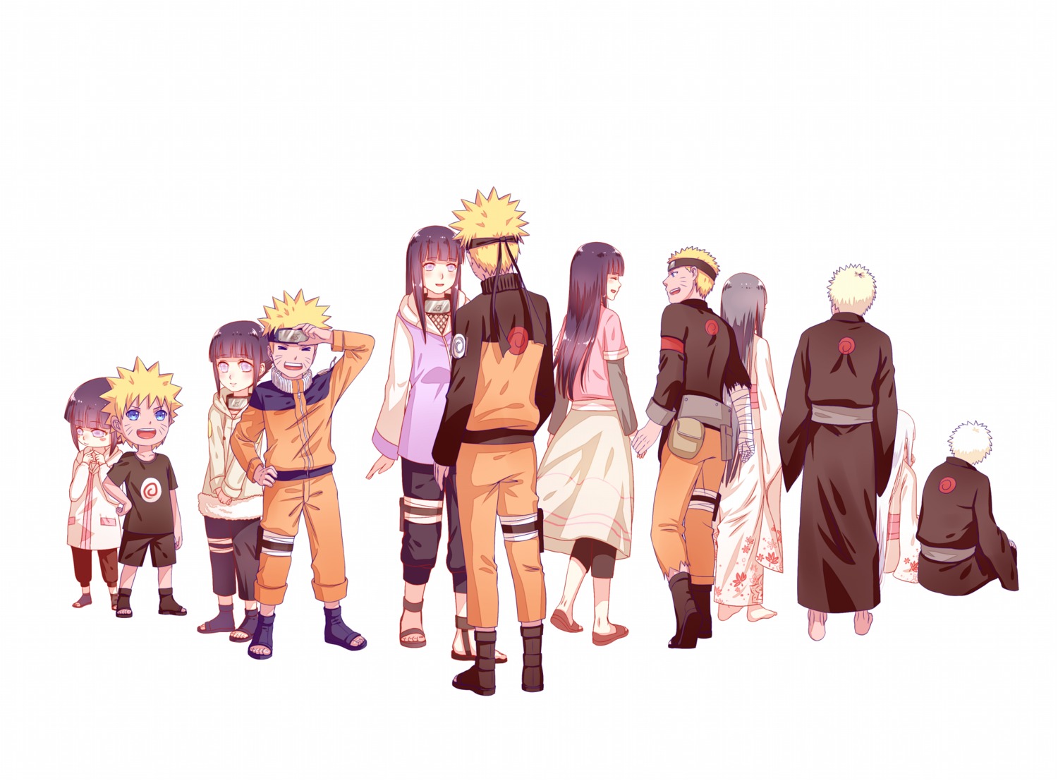 bandages haneru hyuuga_hinata kimono naruto naruto_shippuden uzumaki_naruto