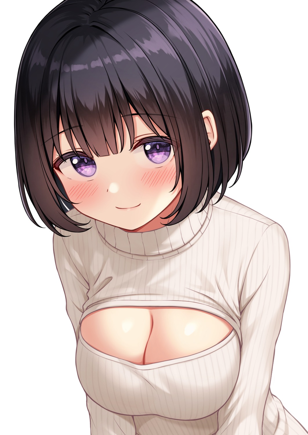 cleavage inoue_yurina karutamo sweater