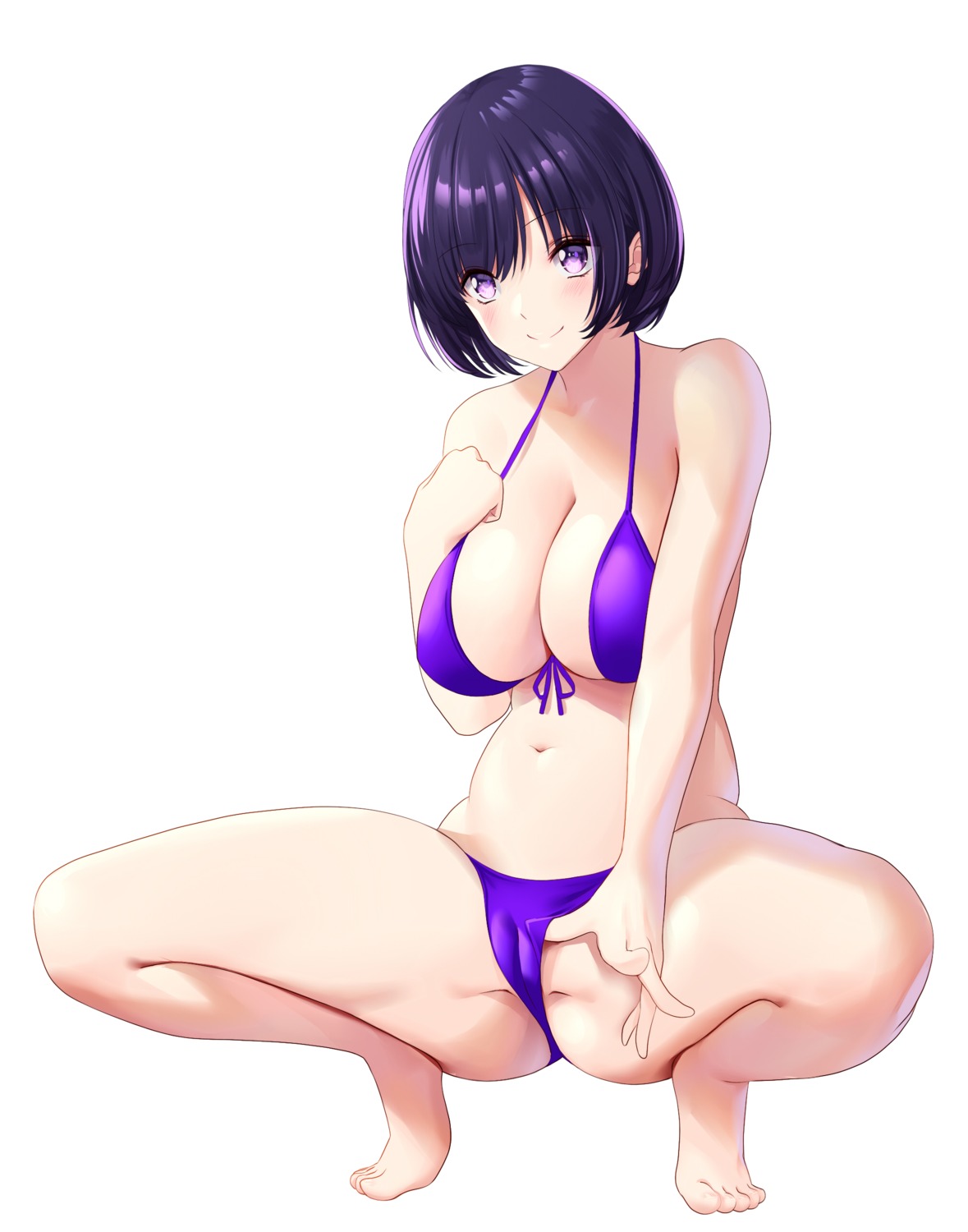 bikini breast_hold cameltoe marui_koishi swimsuits thong