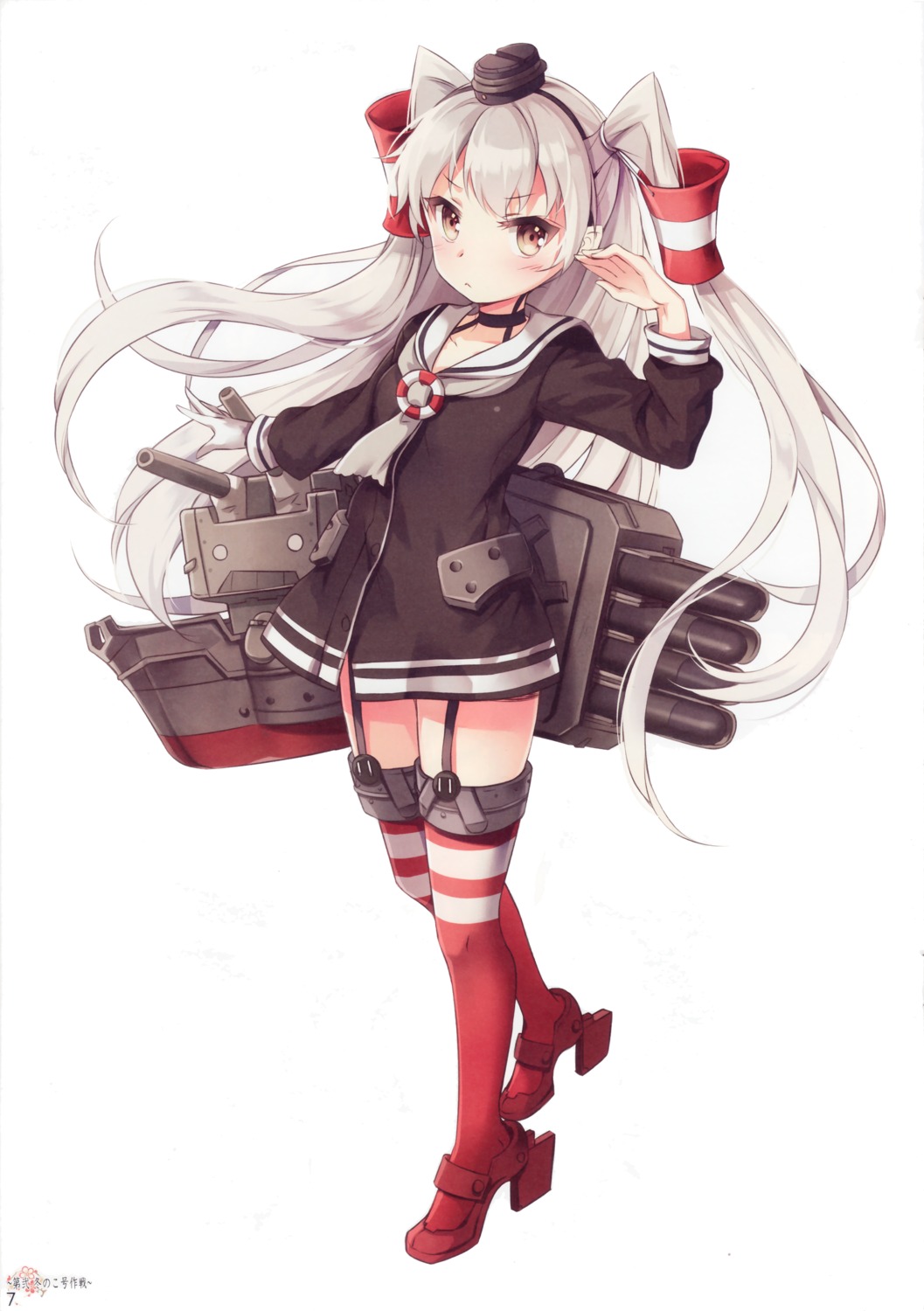 amatsukaze_(kancolle) heels kantai_collection nyanya rensouhou-kun seifuku stockings thighhighs