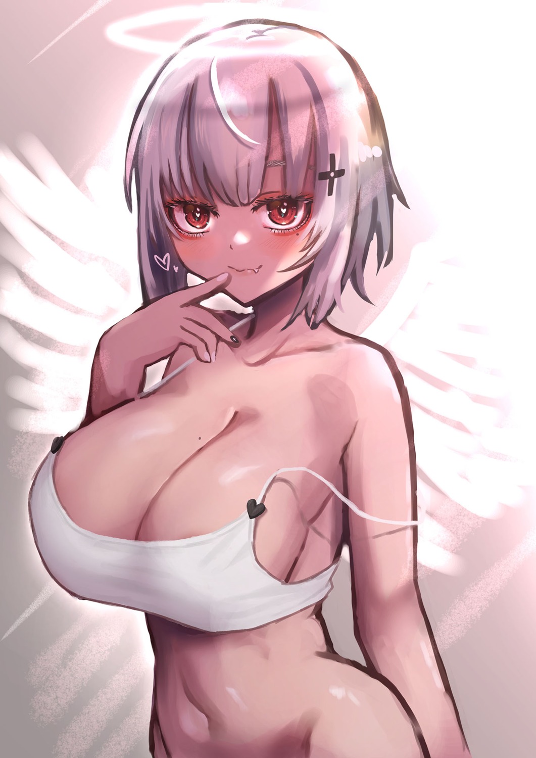 angel bottomless no_bra sho_(wnmf3234) wings