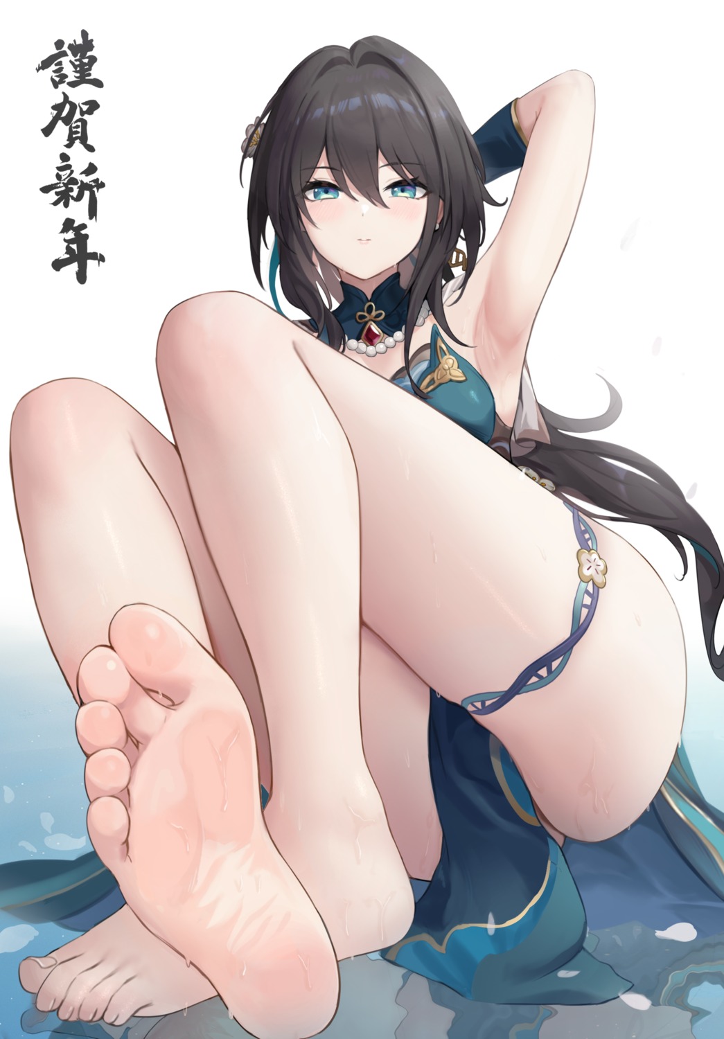 asian_clothes chabenmus feet garter honkai:_star_rail ruan_mei