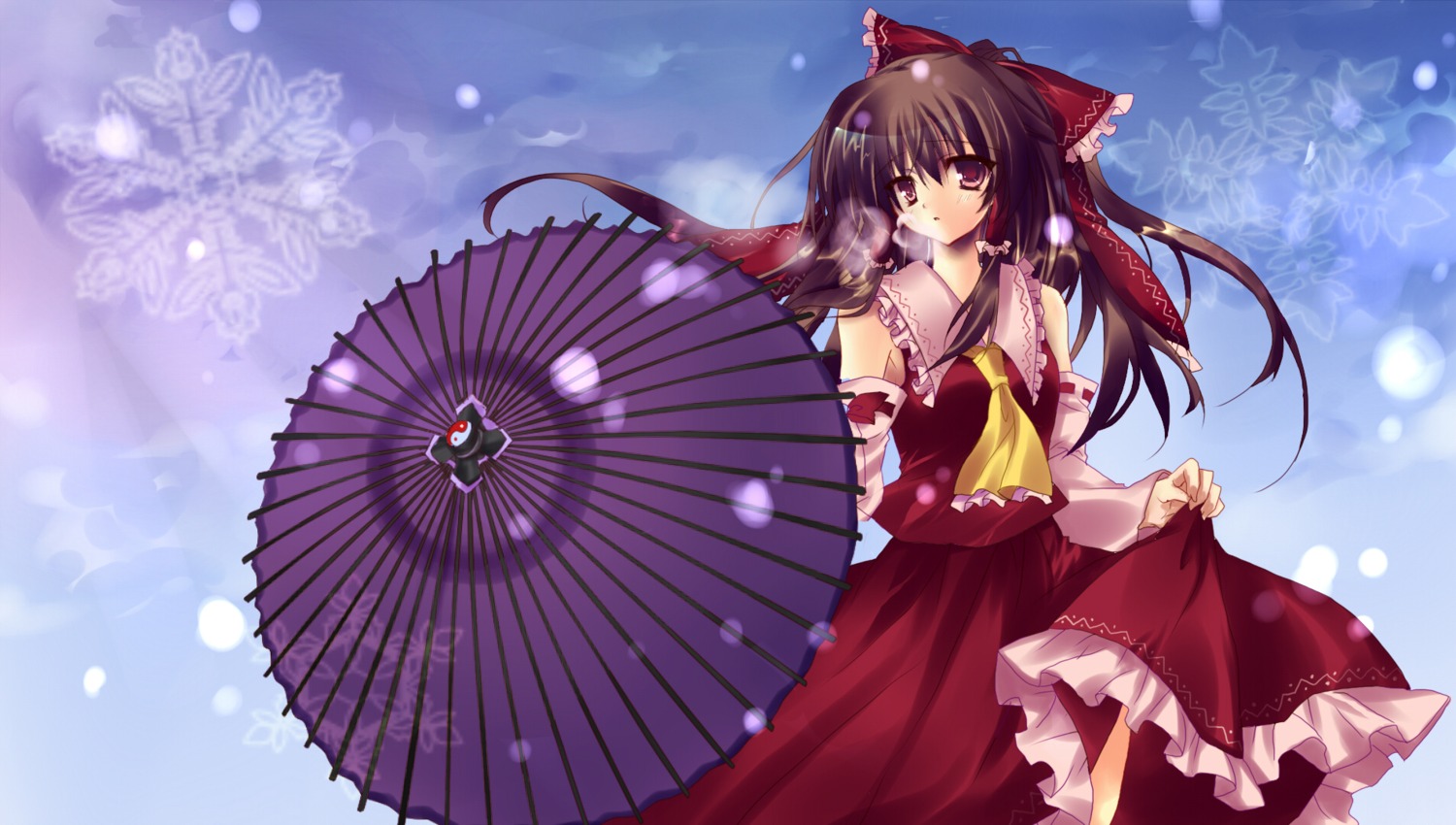 hakurei_reimu matsumiya_kiseri miko touhou umbrella