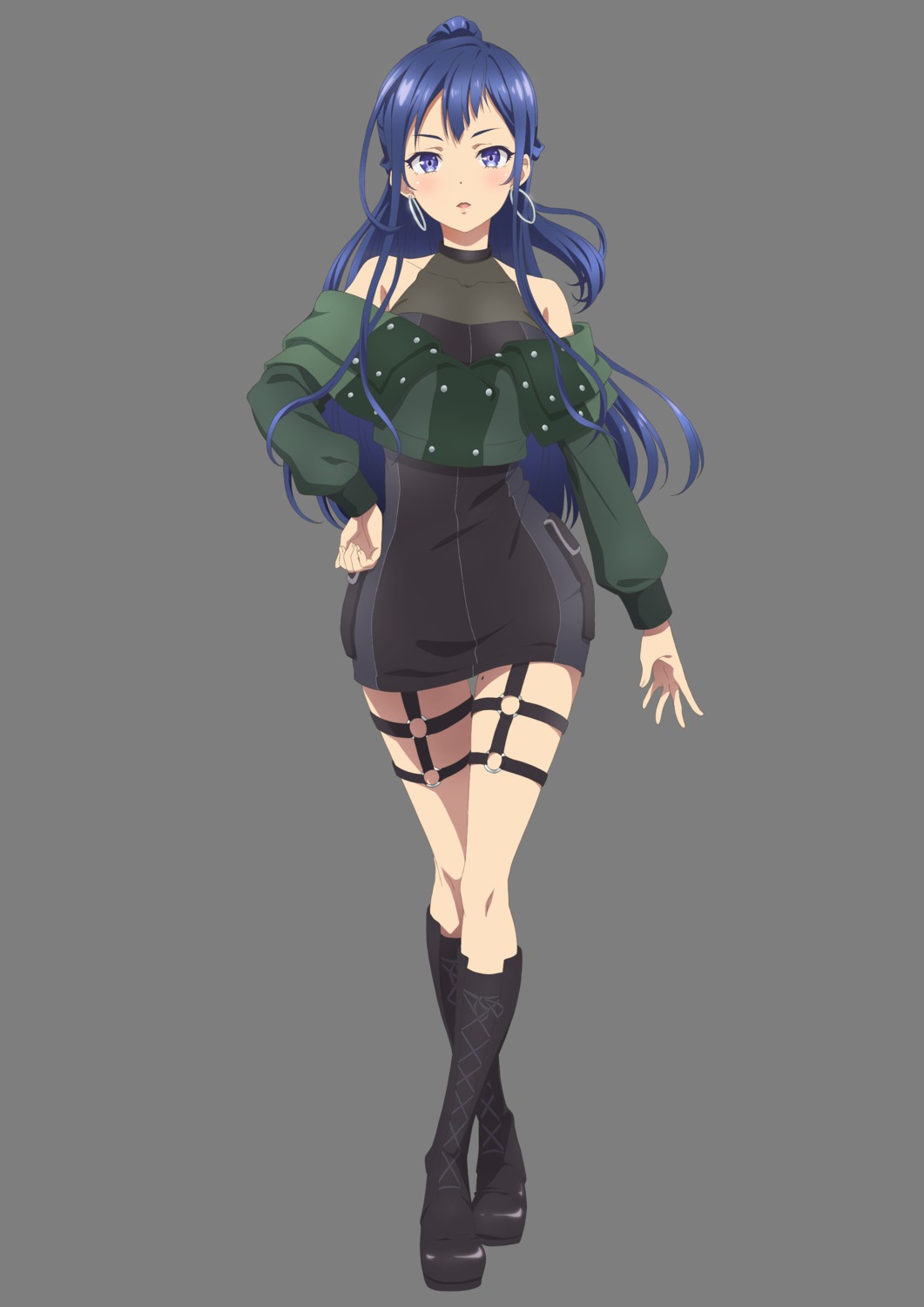 dress garter kurogane_ren see_through shine_post transparent_png