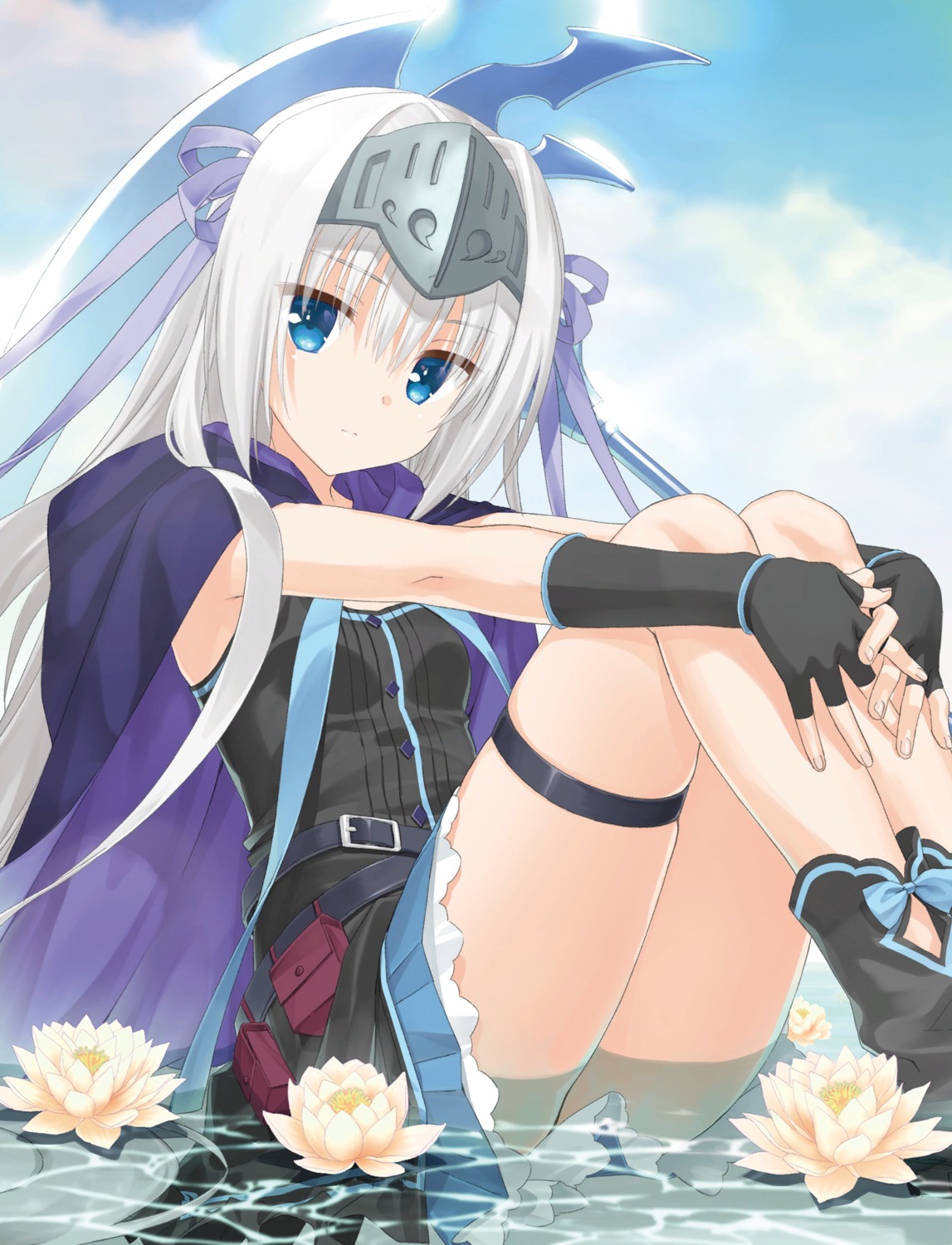 dress eucliwood_hellscythe fantasia_re:build garter kobuichi kore_wa_zombie_desu_ka weapon wet