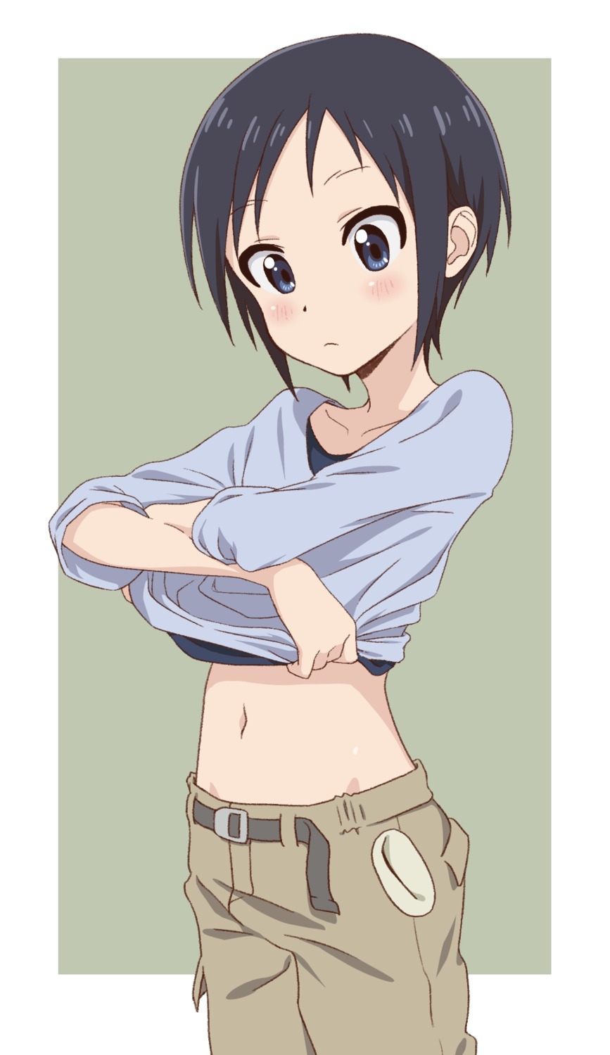 kurosaki_honoka shirt_lift toni undressing yama_no_susume