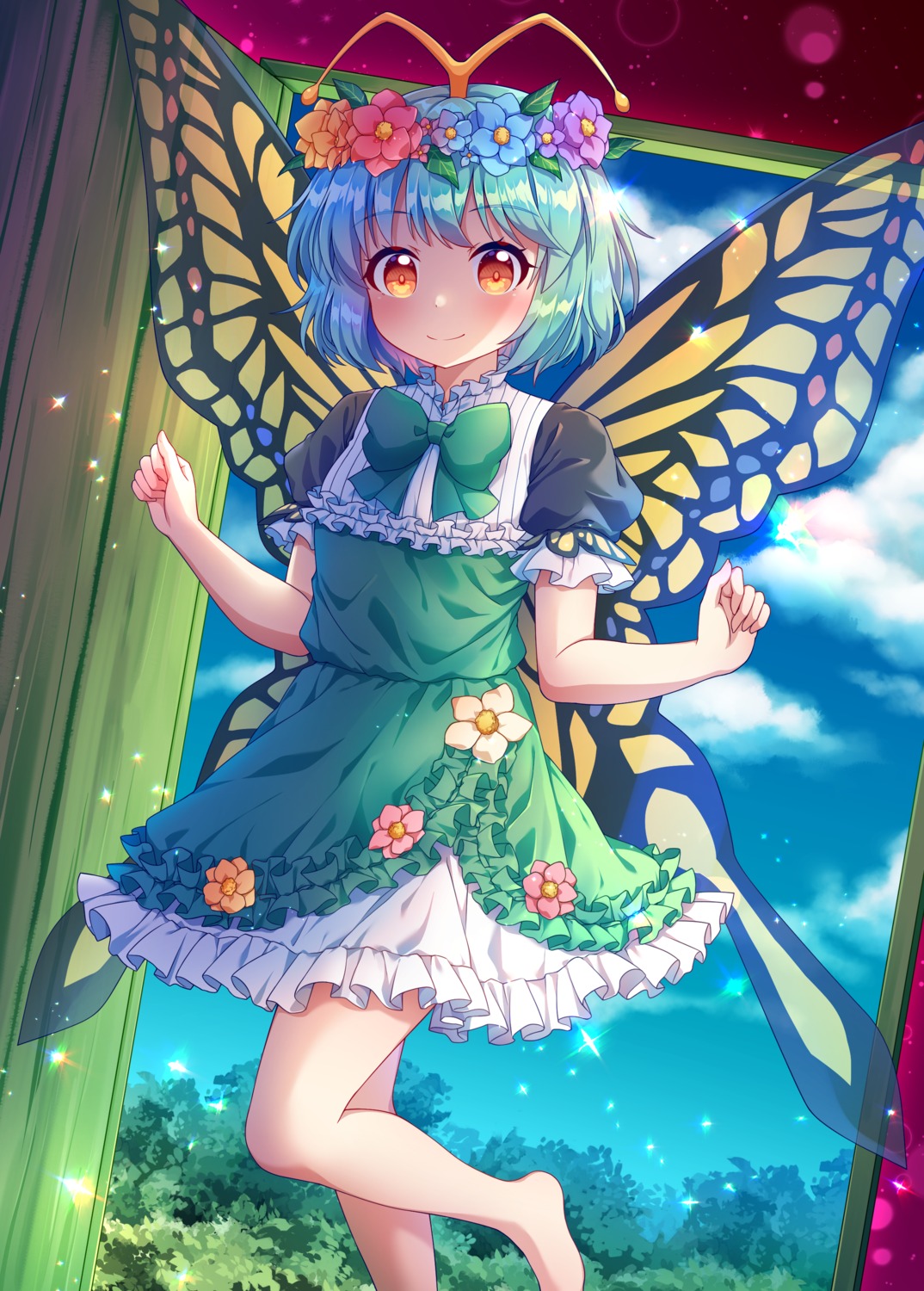 caramell0501 dress eternity_larva touhou wings