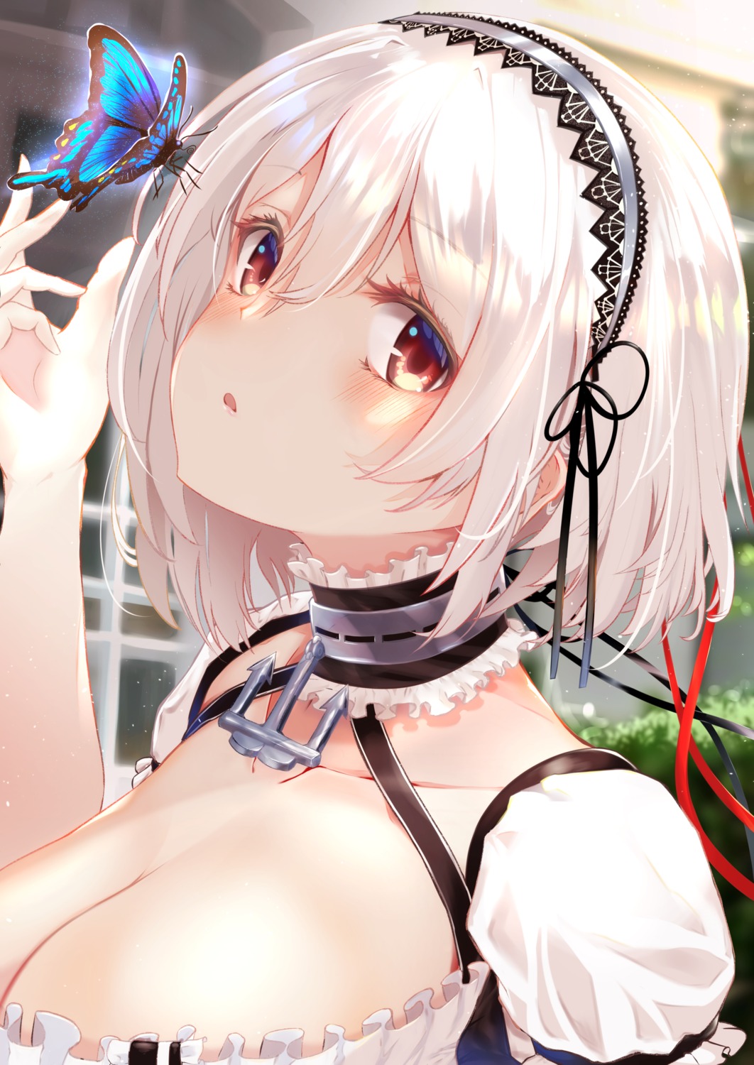 azur_lane cleavage maid no_bra puripuri sirius_(azur_lane)