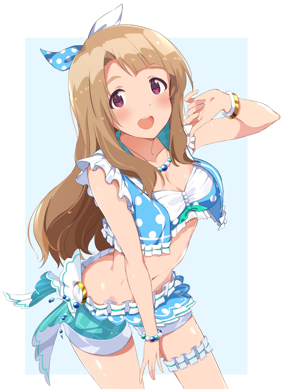 bra cleavage cuewel garter miyao_miya open_shirt the_idolm@ster the_idolm@ster_million_live!