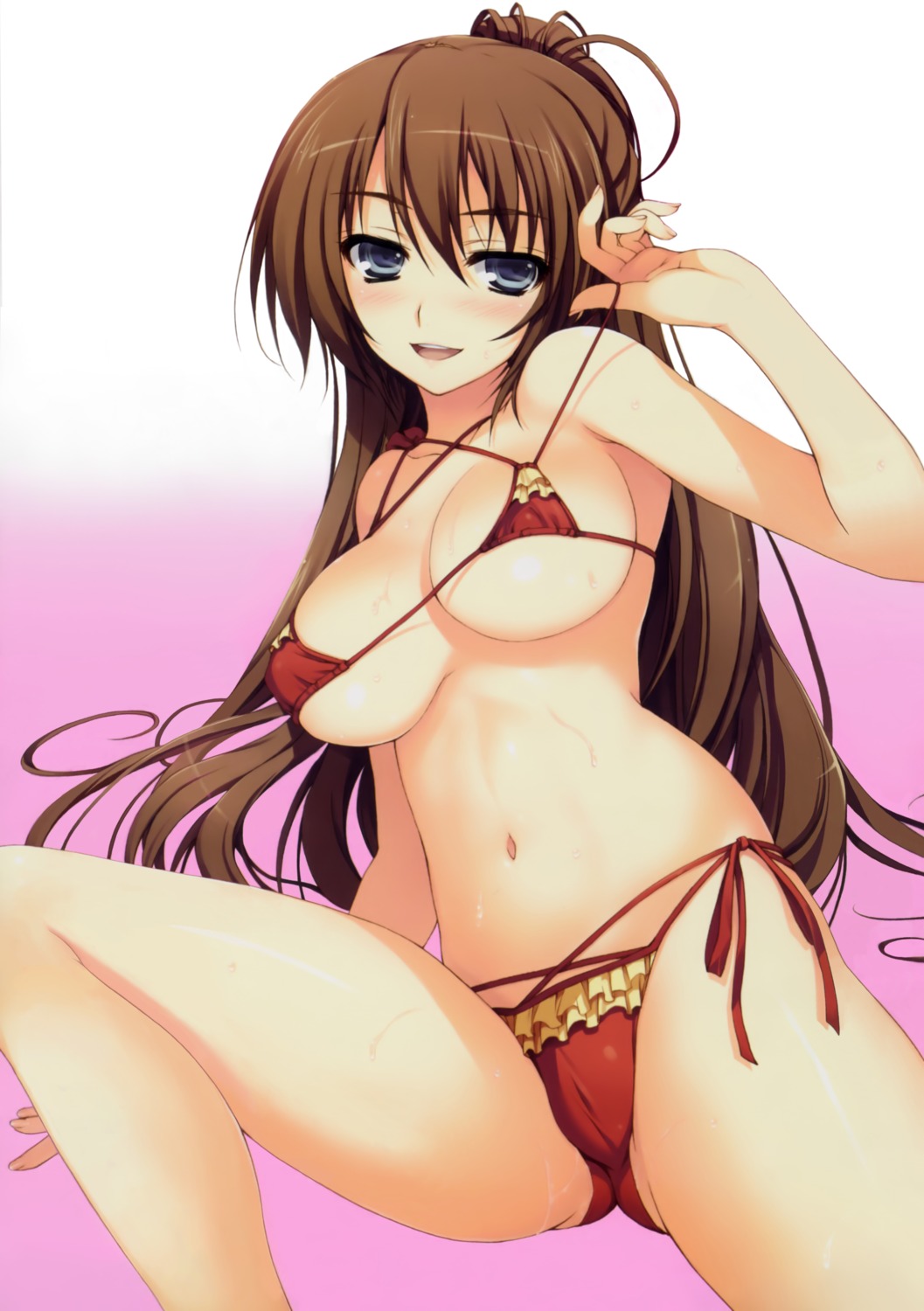 bikini cleavage swimsuits tomose_shunsaku underboob