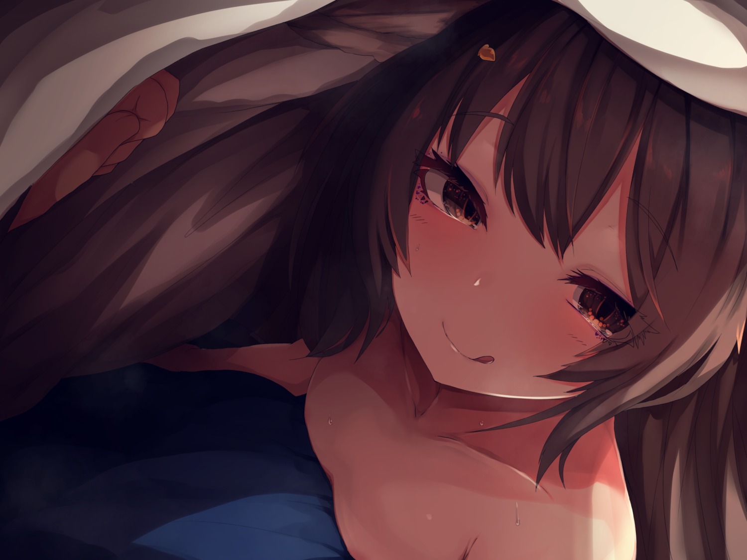 aster_(granblue_fantasy) granblue_fantasy loli rai_(sakuranbo_sugar) sheets topless wallpaper