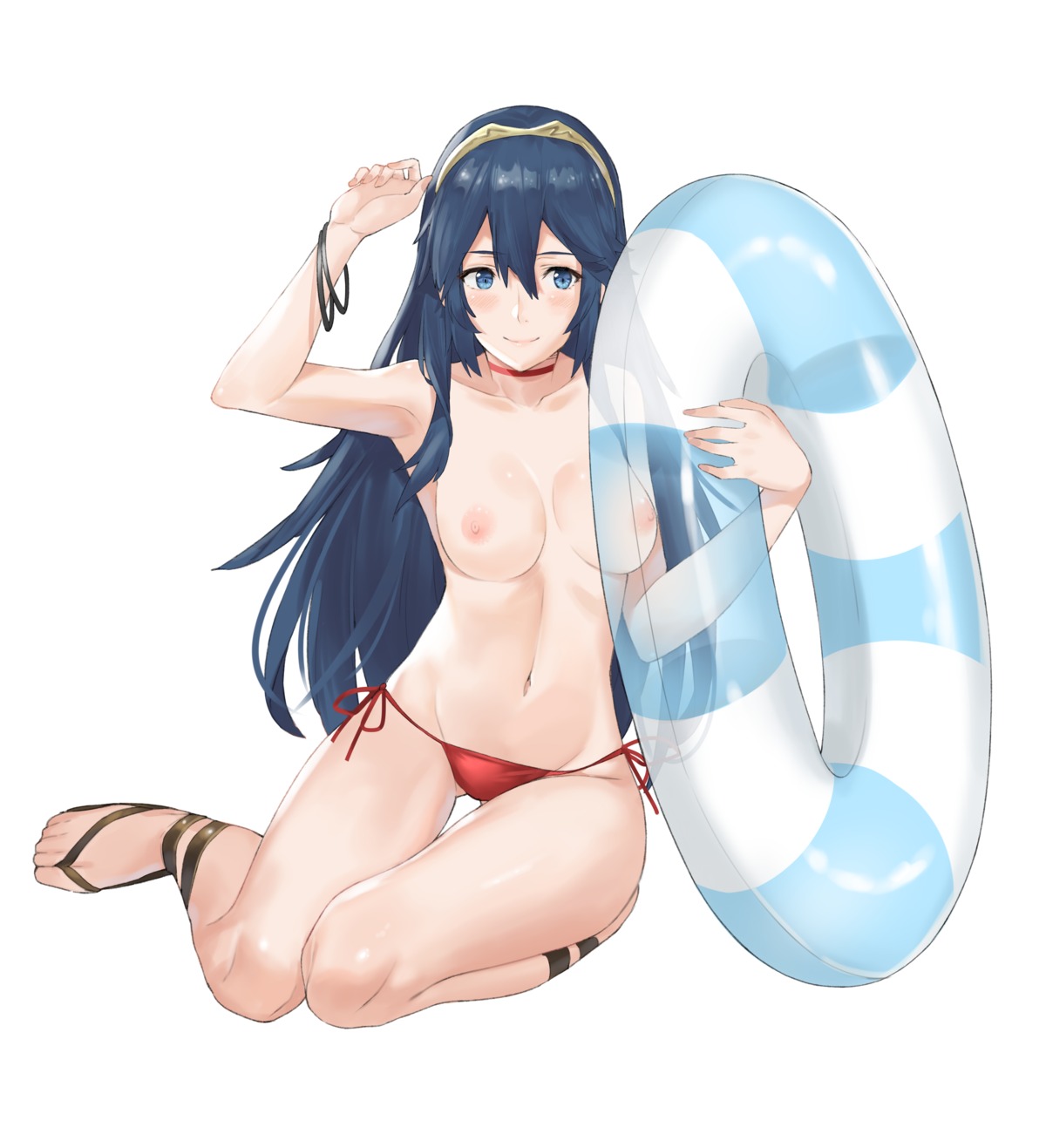 bikini fire_emblem fire_emblem_kakusei j@ck lucina_(fire_emblem) nipples swimsuits topless