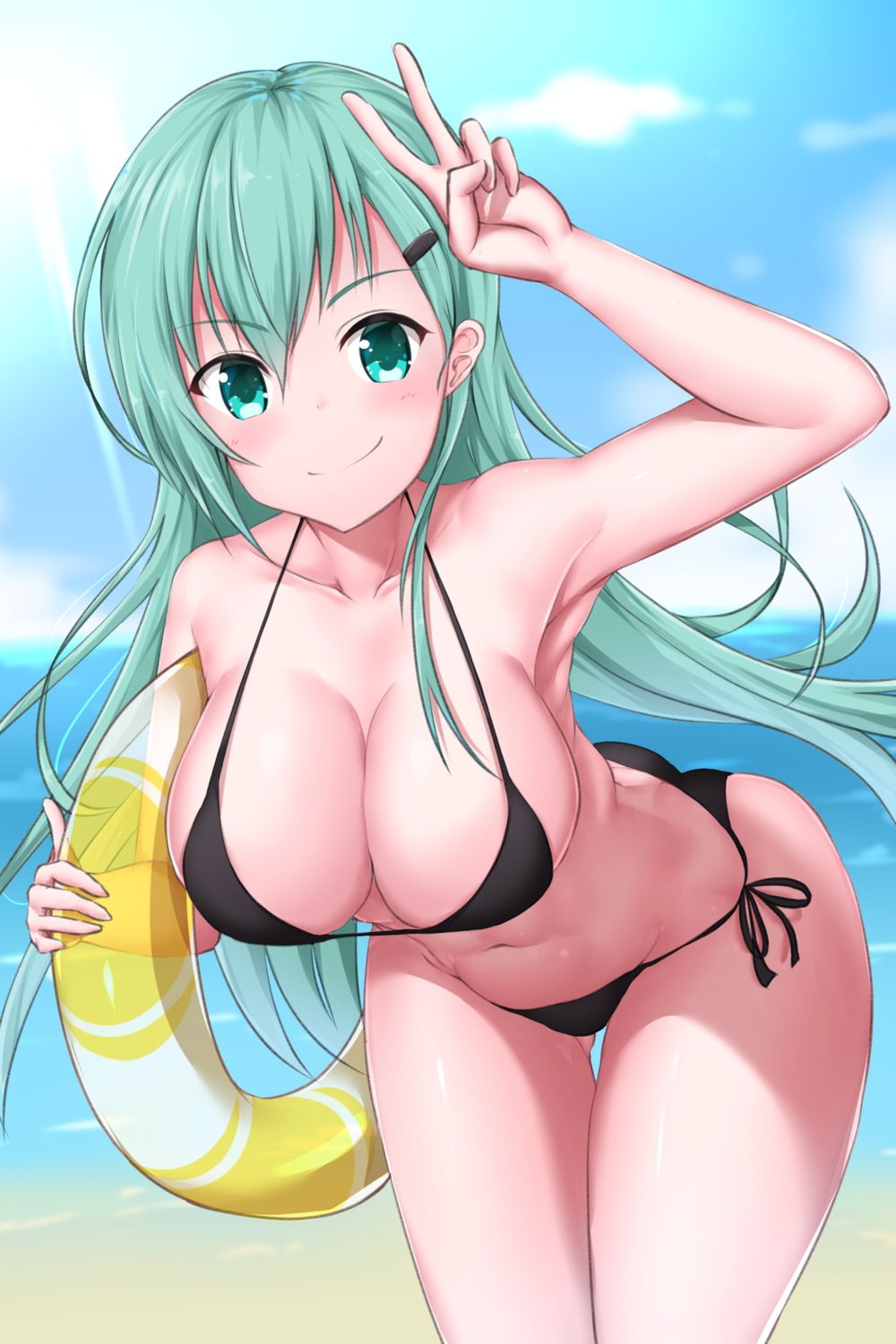 bikini kantai_collection kirikan suzuya_(kancolle) swimsuits