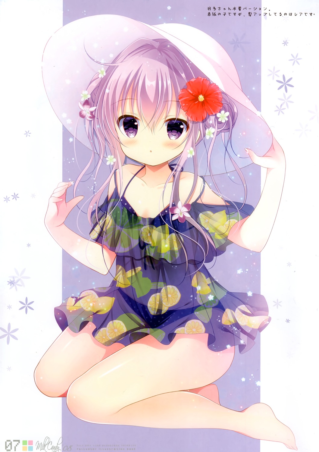 bikini cleavage dress milk_bar see_through shirogane_hina swimsuits