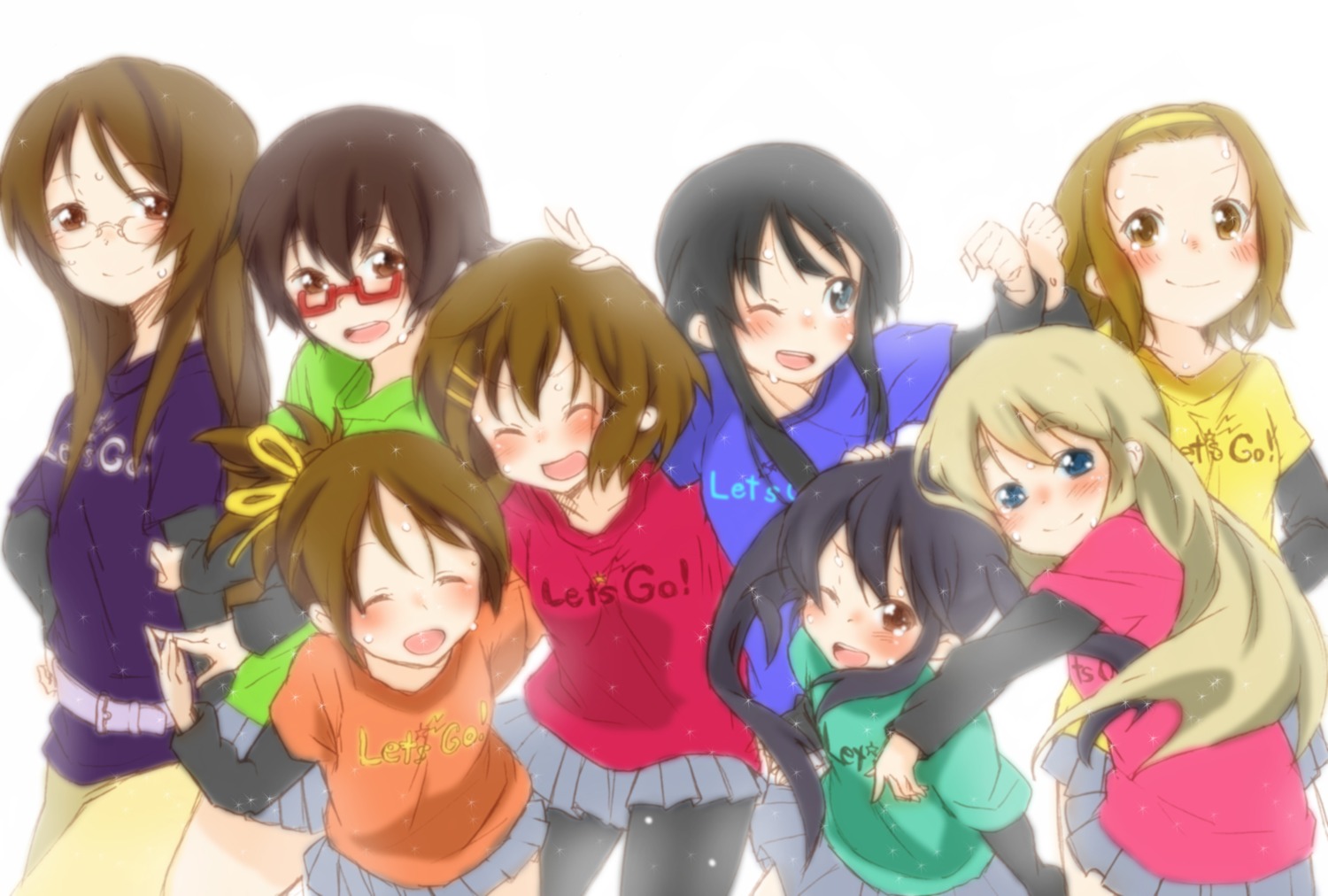 akiyama_mio hirasawa_ui hirasawa_yui k-on! kotobuki_tsumugi manabe_nodoka megane mitsuki_meia nakano_azusa pantyhose tainaka_ritsu yamanaka_sawako