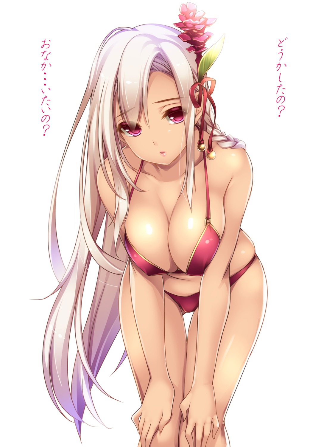 bikini cleavage erect_nipples flower_knight_girl monety swimsuits