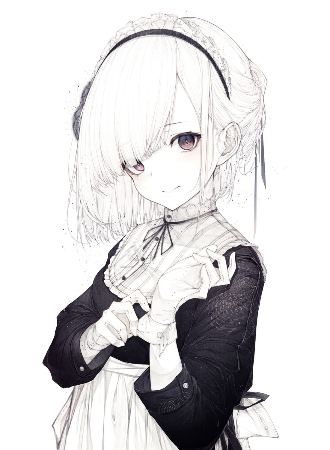 hito_komoru maid monochrome