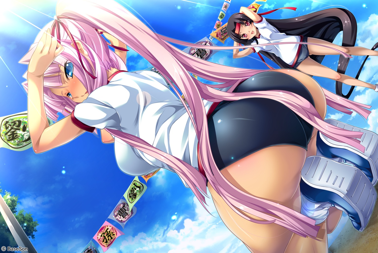 ass buruma gym_uniform hikage_eiji koihime_musou shuutai sonken