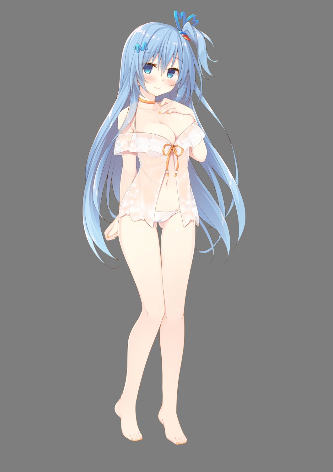 breast_hold cameltoe cleavage emori_miku emori_miku_project miko_92 see_through swimsuits transparent_png