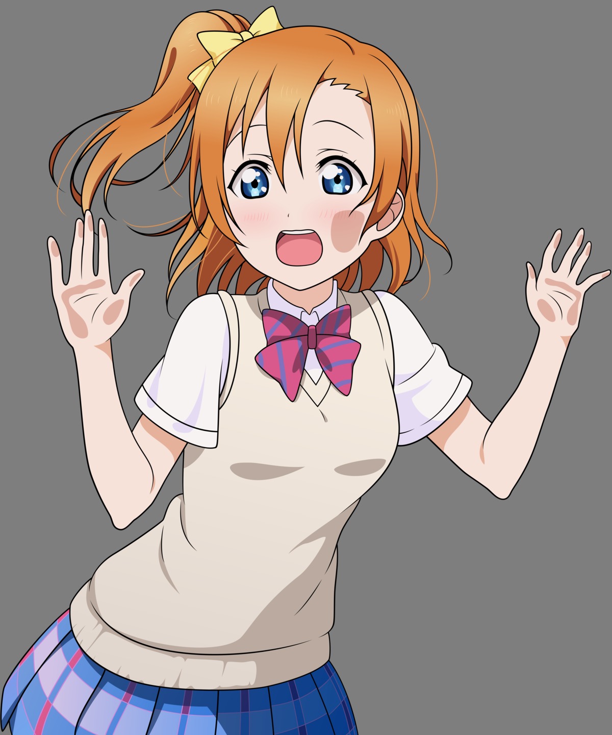 kousaka_honoka love_live! seifuku transparent_png vector_trace