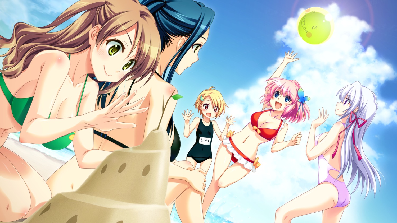 bikini bomi cleavage game_cg molamola_software omae_no_pantsu_wa_nani-iro_da! school_swimsuit swimsuits