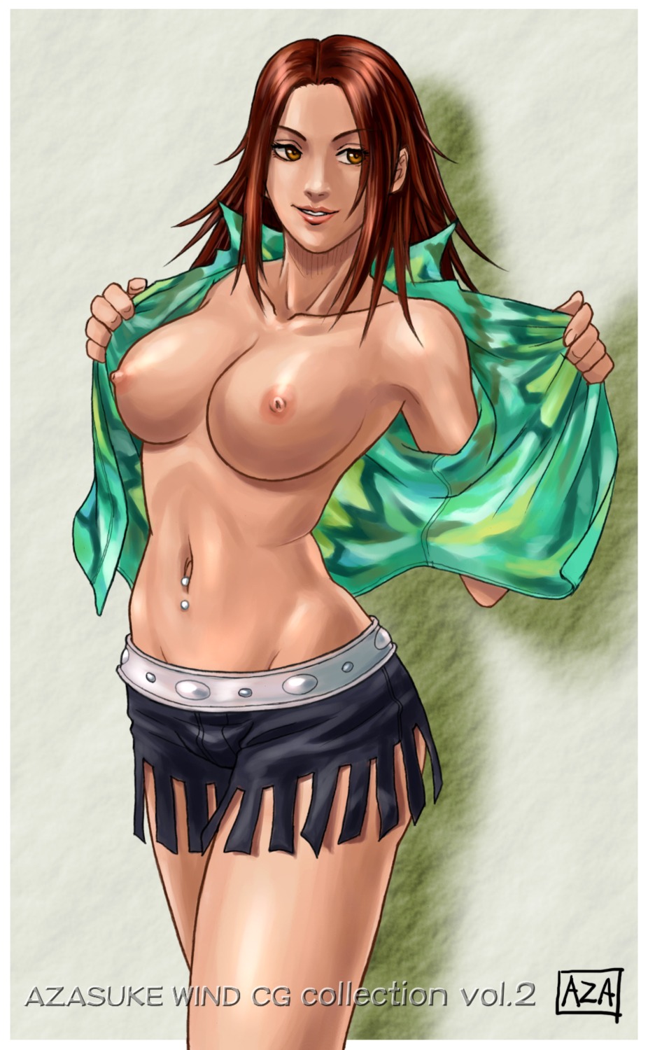 azasuke azasuke_wind breasts christie_monteiro nipples no_bra open_shirt tekken undressing