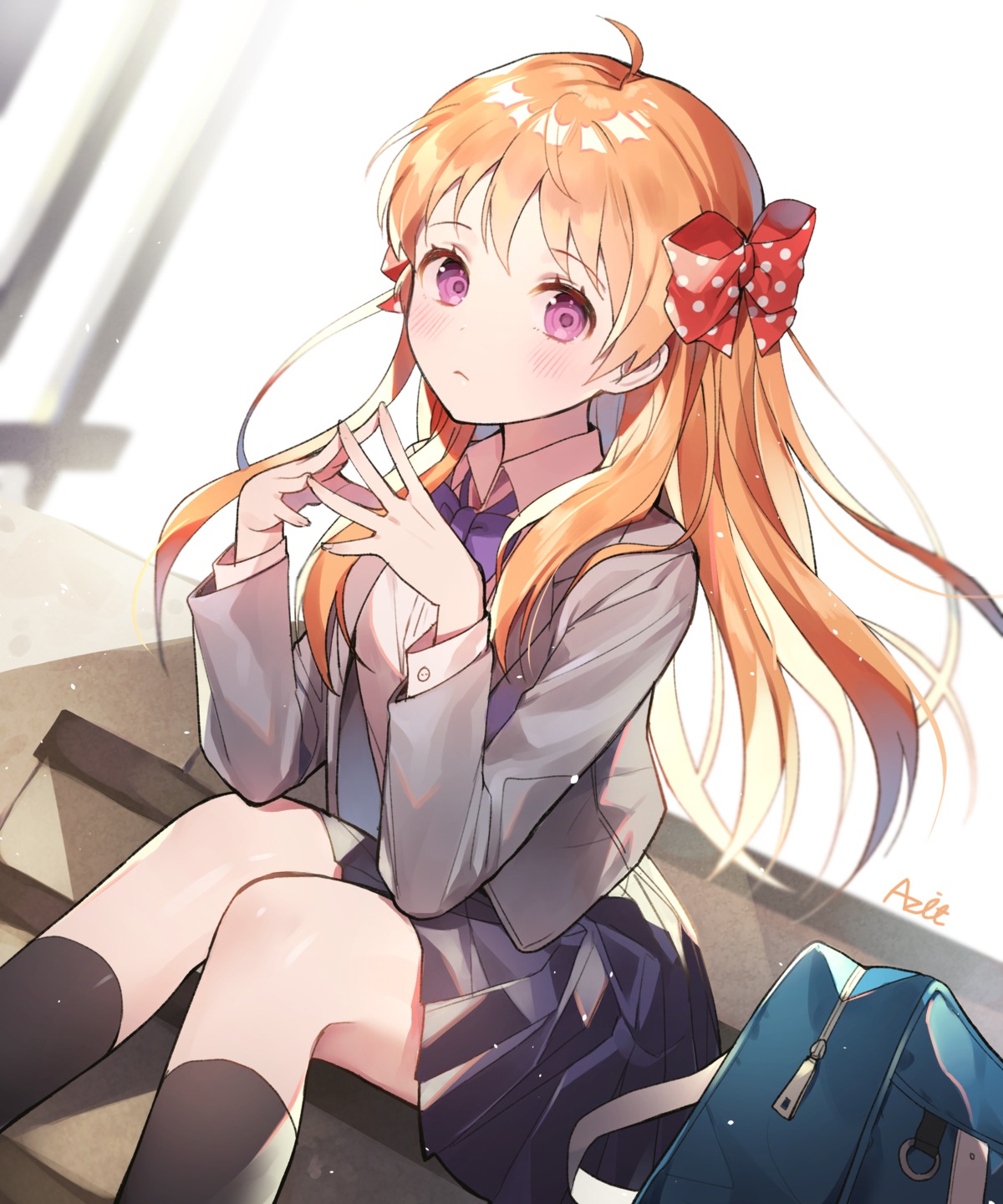 azit_(down) gekkan_shoujo_nozaki-kun sakura_chiyo seifuku