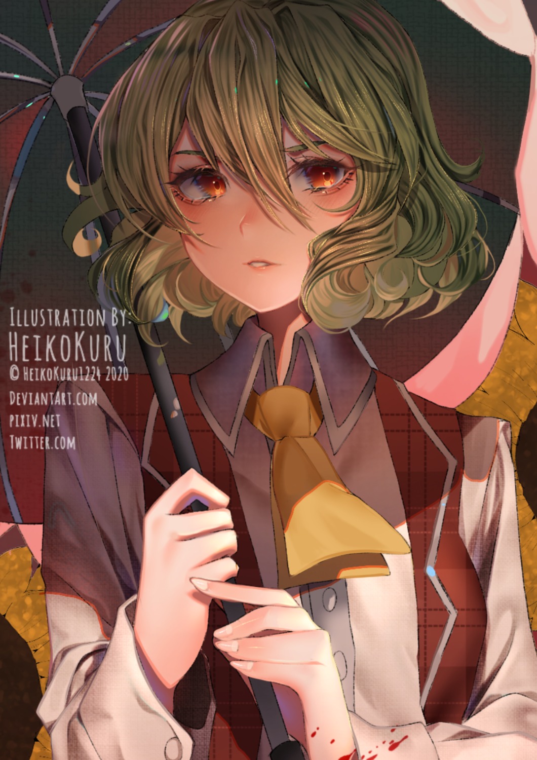 blood heikokuru1224 kazami_yuuka touhou umbrella