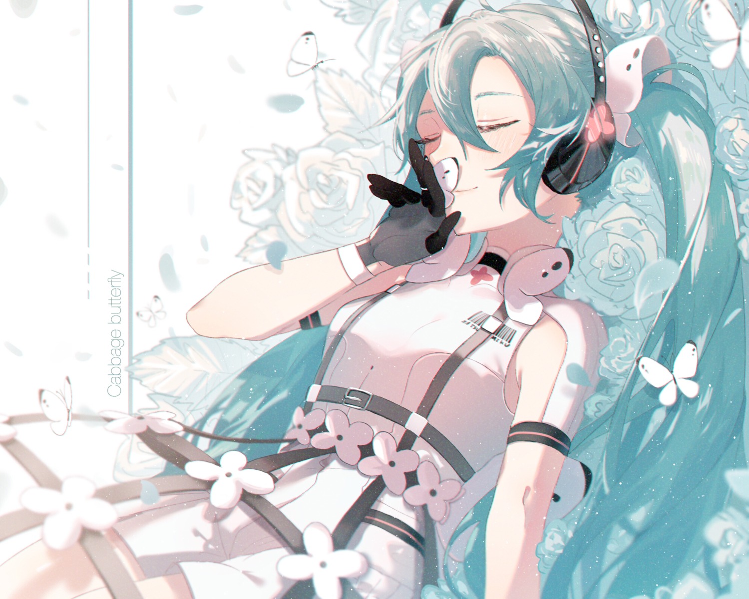 dress hamuna_(hamuna_86) hatsune_miku headphones project_sekai vocaloid