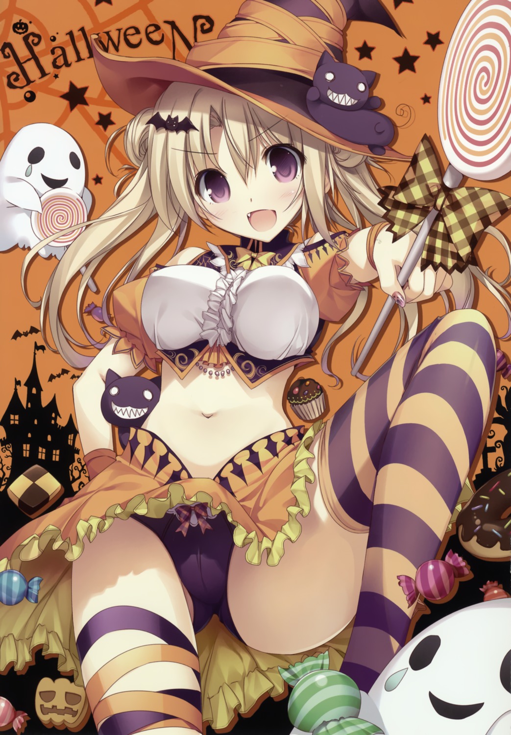 cameltoe halloween karory pantsu thighhighs witch