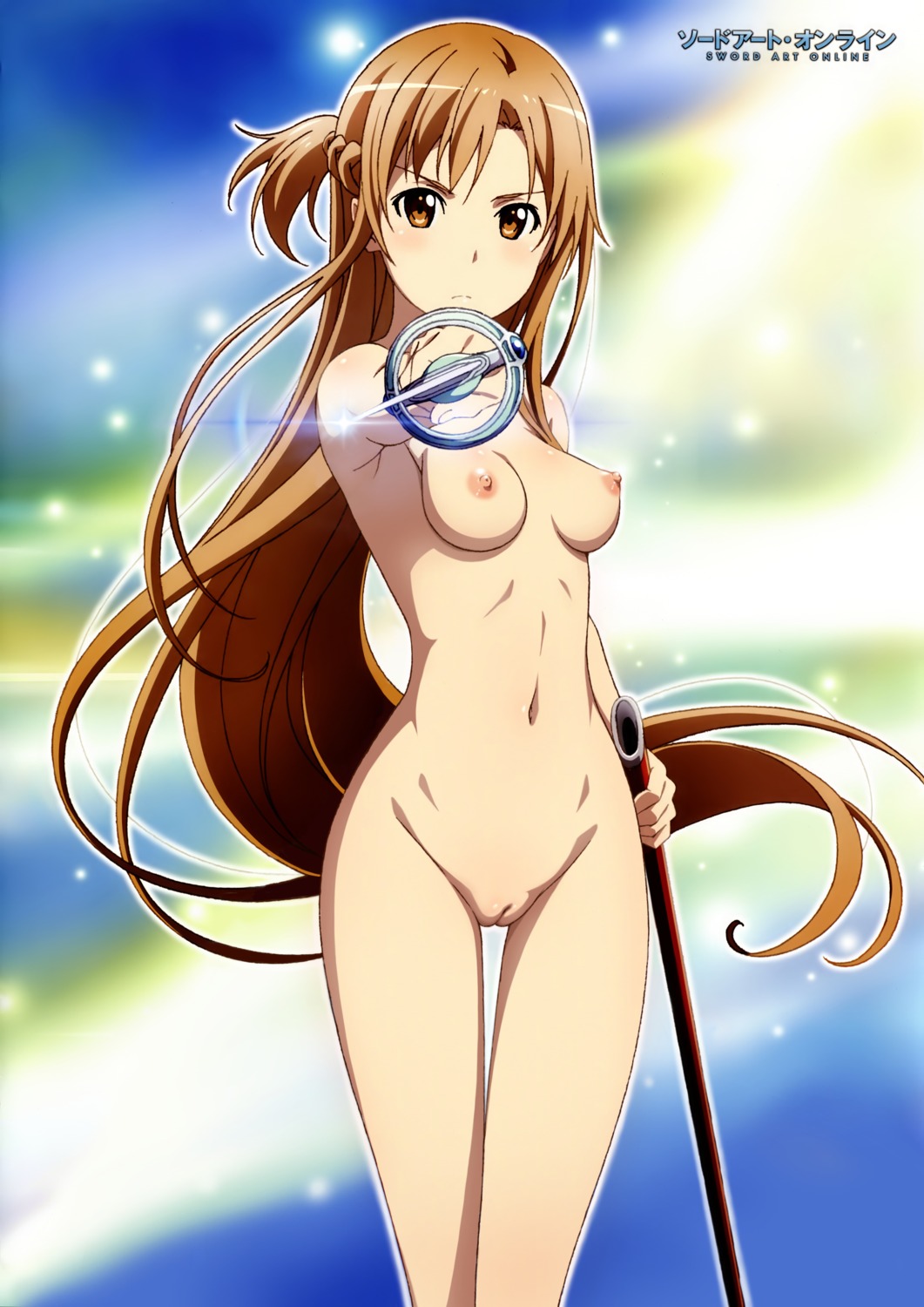 asuna_(sword_art_online) naked nipples photoshop pussy sword sword_art_online uncensored