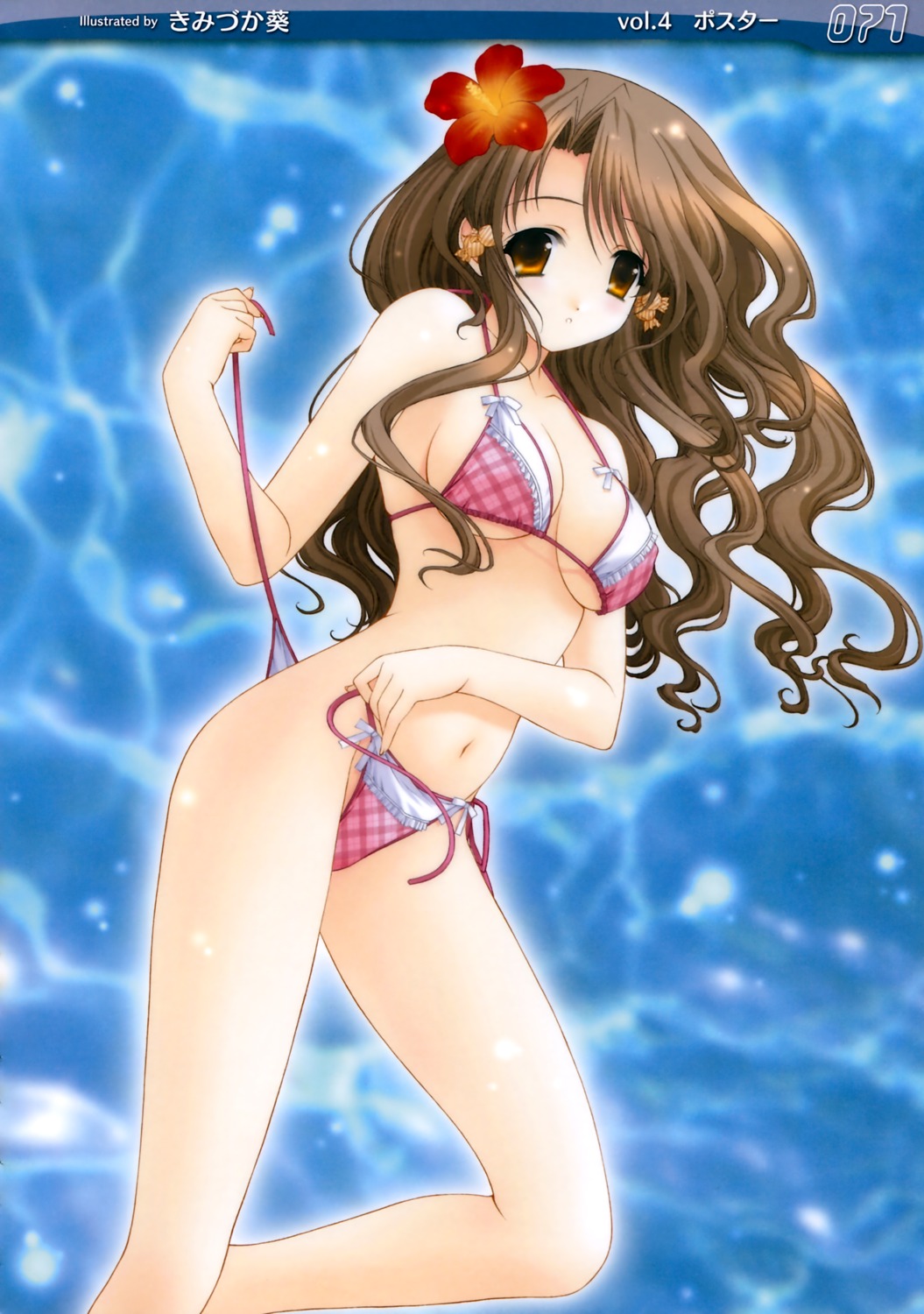 bikini cleavage kimizuka_aoi swimsuits undressing