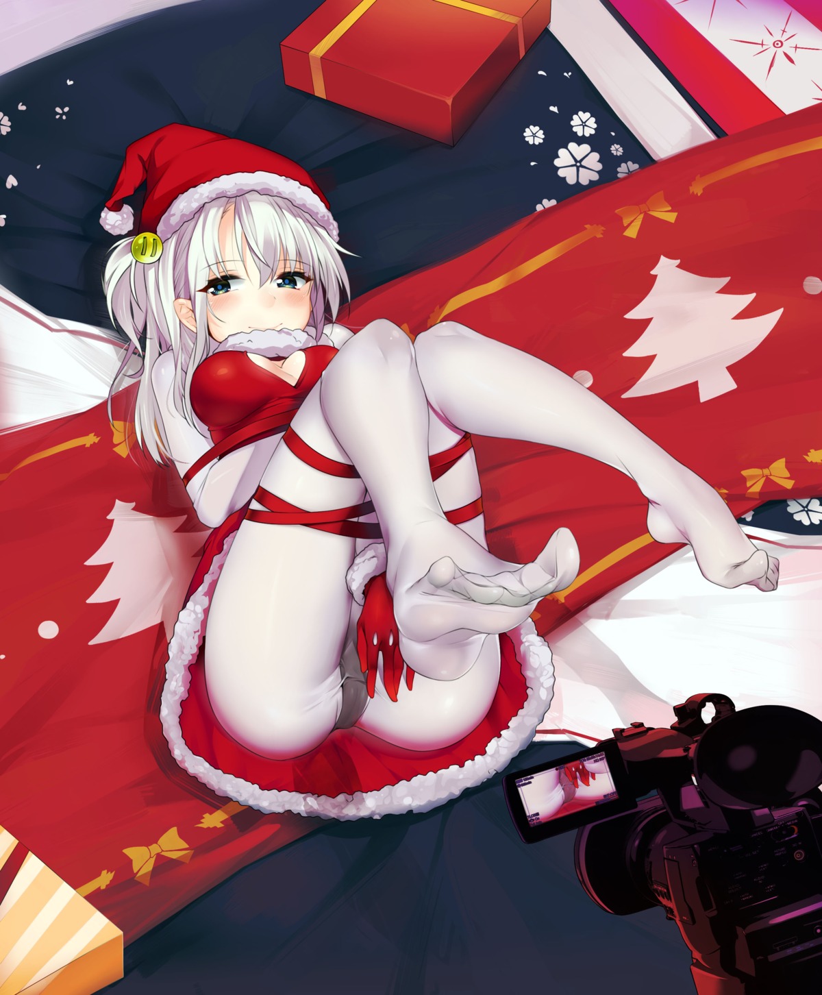 b3b cameltoe christmas feet kantai_collection pantsu pantyhose suzutsuki_(kancolle)