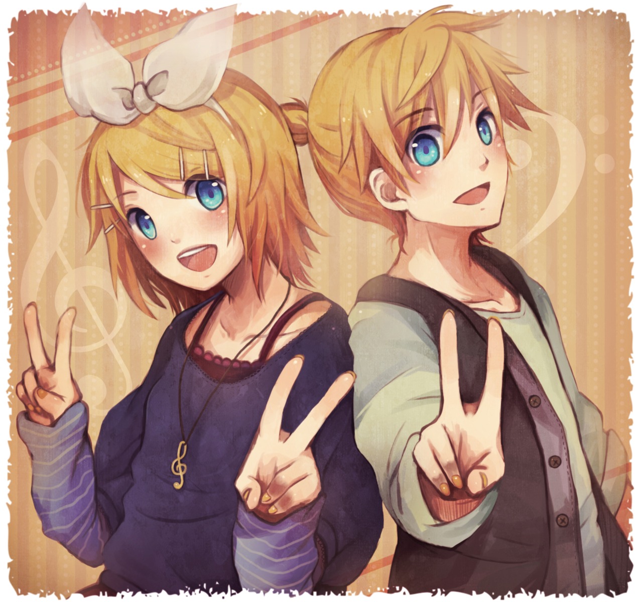 fiute kagamine_len kagamine_rin vocaloid