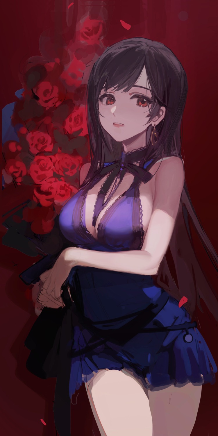 ciloranko cleavage dress final_fantasy final_fantasy_vii tifa_lockhart