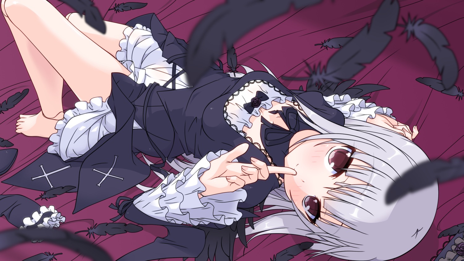 gothic_lolita k10k lolita_fashion rozen_maiden suigintou wallpaper wings